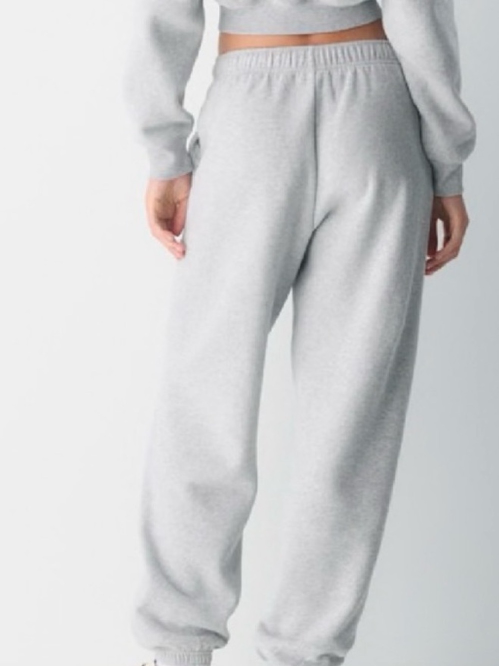 Aritzia Cozy Af Gray Heather Fleece Sweatpants